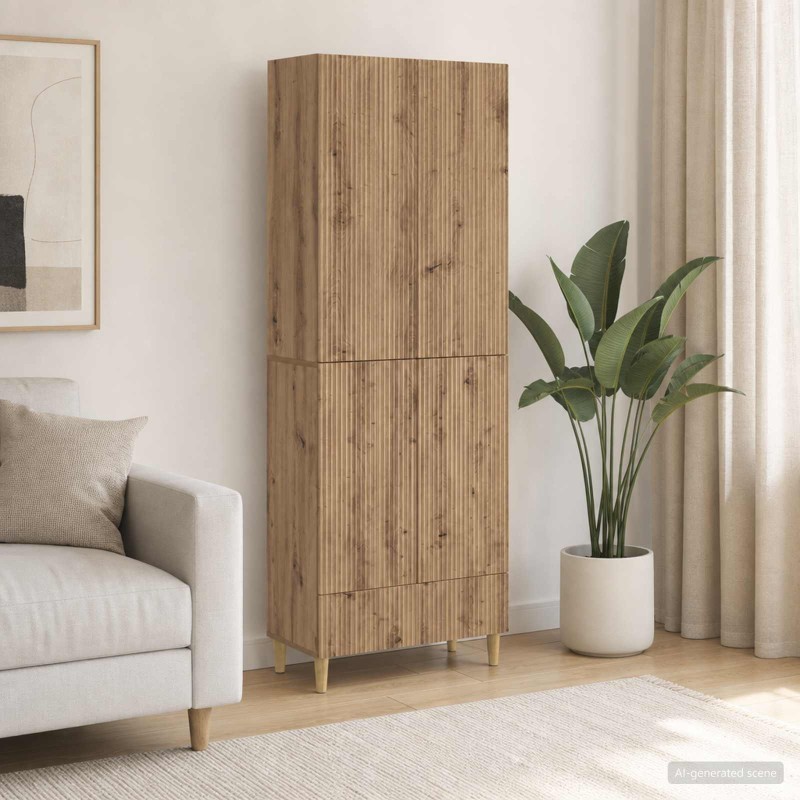 Ensemble de Meubles 2 pc Chêne artisanal Bois d'ingénierie 637975637975