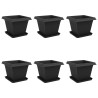 Pots de plantes 6 pcs Noir 38 x 38 x 30 cm Plastique 637980637980
