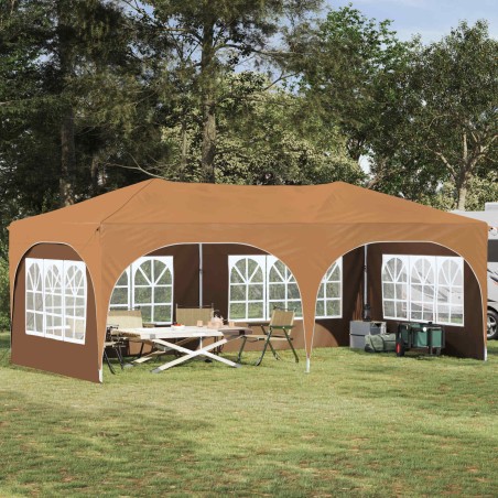Tente de fête pop-up 575 x 288 x 245 cm Beige Tissu Oxford 637983637983