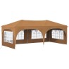 Tente de fête pop-up 575 x 288 x 245 cm Beige Tissu Oxford 637983637983