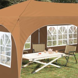 Tente de fête pop-up 575 x 288 x 245 cm Beige Tissu Oxford 637983637983