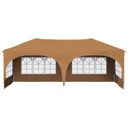 Tente de fête pop-up 575 x 288 x 245 cm Beige Tissu Oxford 637983637983