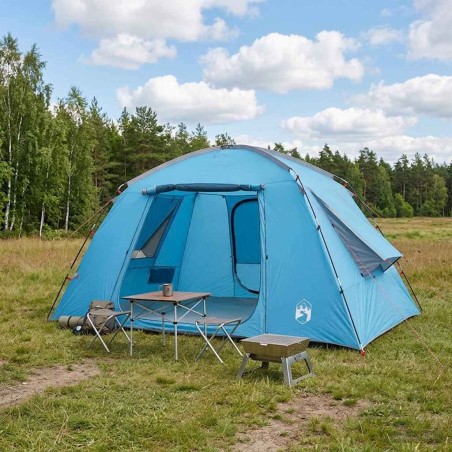 Tente Cabane avec toit Bleu 400 x 210 x 180 cm Polyester 637984637984