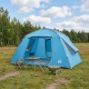 Tente Cabane avec toit Bleu 400 x 210 x 180 cm Polyester 637984637984