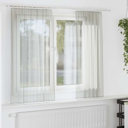 Rideaux en voile à œillets 2 pcs gris clair 637988637988