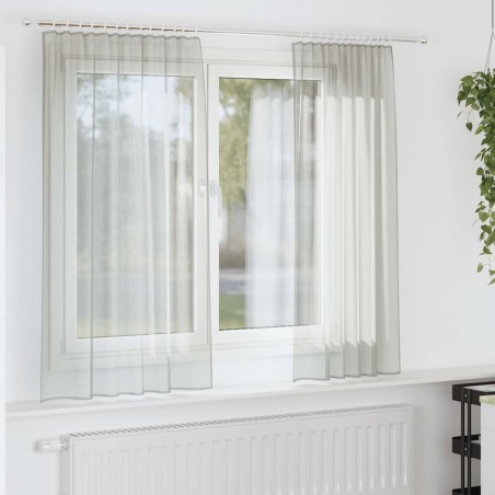 Rideaux en voile à œillets 2 pcs gris clair 637988637988