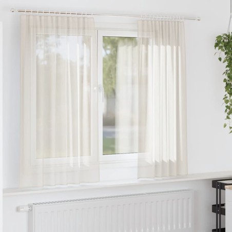 Rideaux en voile à œillets 2 pcs couleur crème 637989637989
