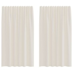 Rideaux en voile à œillets 2 pcs couleur crème 637989637989