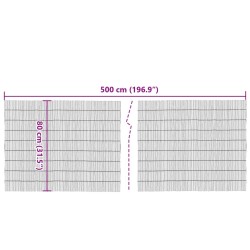 Clôture de jardin 500x80 cm roseau 637996637996