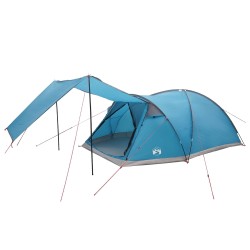 Tente Cabane avec toit Bleu 8 personnes Polyester et Acier 638006638006