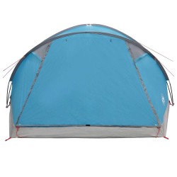 Tente Cabane avec toit Bleu 8 personnes Polyester et Acier 638006638006
