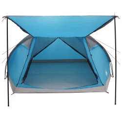 Tente Cabane avec toit Bleu 8 personnes Polyester et Acier 638006638006
