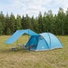 Tente Cabane avec toit Bleu 6 personnes Polyester et Acier 638007638007