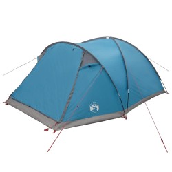 Tente Cabane avec toit Bleu 6 personnes Polyester et Acier 638007638007