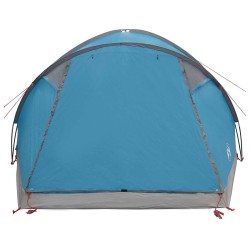 Tente Cabane avec toit Bleu 6 personnes Polyester et Acier 638007638007