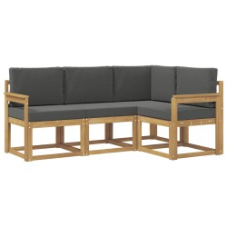 Ensemble de canapés d'extérieur 4 pcs Blanc et anthracite 638011638011