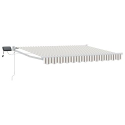 Store rétractable manuel avec LEDs Gris clair et blanc 638012638012