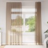 Rideaux en voile à œillets 2 pcs marron clair 638013638013