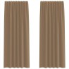 Rideaux en voile à œillets 2 pcs marron clair 638013638013