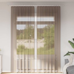 Rideaux en voile à œillets 2 pcs marron clair 638014638014