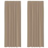 Rideaux en voile à œillets 2 pcs marron clair 638014638014