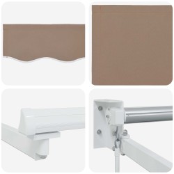 Store rétractable manuel avec LEDs Taupe 638016638016