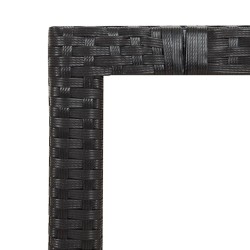 Ensemble à manger de jardin coussins 5pcs Noir Résine tressée 638020638020