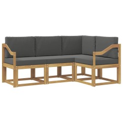 Ensemble de canapés d'extérieur 4 pcs Blanc et anthracite 638021638021