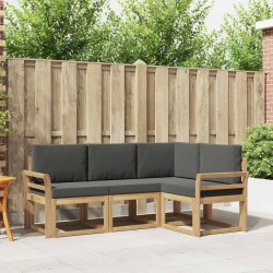 Ensemble de canapés d'extérieur 4 pcs Blanc et anthracite 638024638024