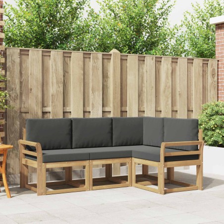 Ensemble de canapés d'extérieur 4 pcs Blanc et anthracite 638024638024