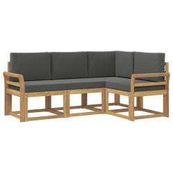 Ensemble de canapés d'extérieur 4 pcs Blanc et anthracite 638024638024