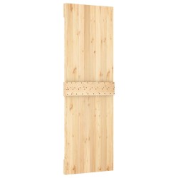 Porte coulissante Naturel et noir 70 x 210 cm 638025638025