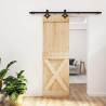 Porte coulissante Naturel et noir 70 x 210 cm 638026638026