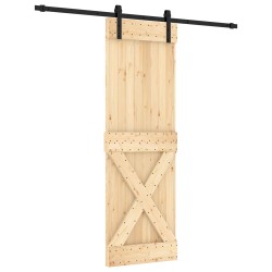 Porte coulissante Naturel et noir 70 x 210 cm 638027638027