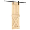 Porte coulissante Naturel et noir 70 x 210 cm 638027638027
