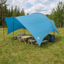 Tarp de camping résistant à l'eau Bleu 550 x 400 x 230 cm 638031638031