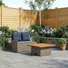 Canapé de jardin avec accoudoirs et table relevable 2 Pièce 638040638040