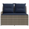 Canapé de jardin avec accoudoirs et table relevable 2 Pièce 638040638040