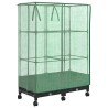 Jardinière de jardin avec couverture de serre et roues 2 pc PP 638046638046