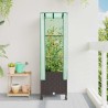Jardinière de jardin avec couverture de serre et roues Marron 638051638051