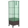 Jardinière de jardin avec couverture de serre et roues Marron 638051638051