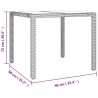 Ensemble à manger de jardin coussins 5pcs Noir Résine tressée 638053638053