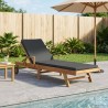 Chaise longue avec coussin Bois de teck massif 638060638060