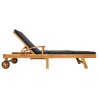Chaise longue avec coussin Bois de teck massif 638060638060