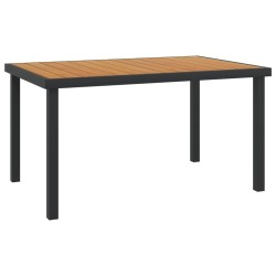 Table de jardin Marron 140x90x74 cm Aluminium et WPC 638061638061