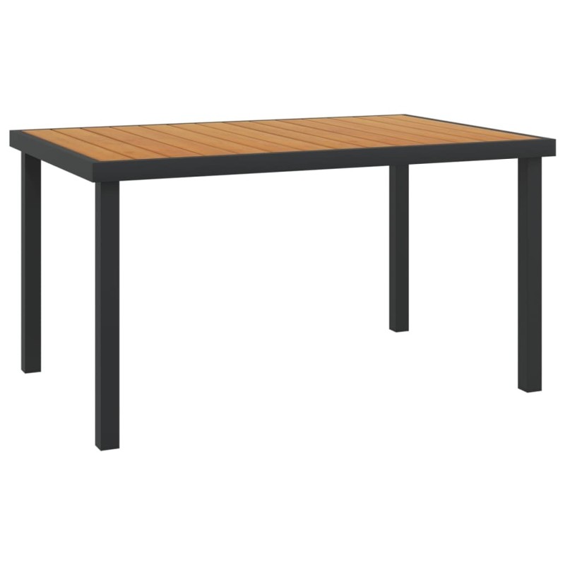 Table de jardin Marron 140x90x74 cm Aluminium et WPC 638061638061