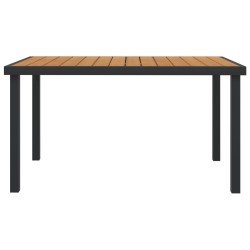 Table de jardin Marron 140x90x74 cm Aluminium et WPC 638061638061