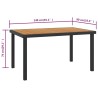 Table de jardin Marron 140x90x74 cm Aluminium et WPC 638061638061