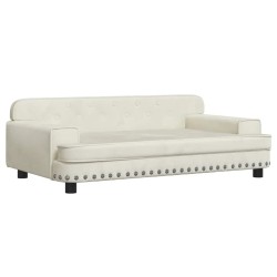 Lit pour chien crème 90x53x30 cm velours 638062638062