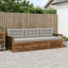 Ensemble de canapés d'extérieur 3 pcs Naturel et gris clair 638066638066